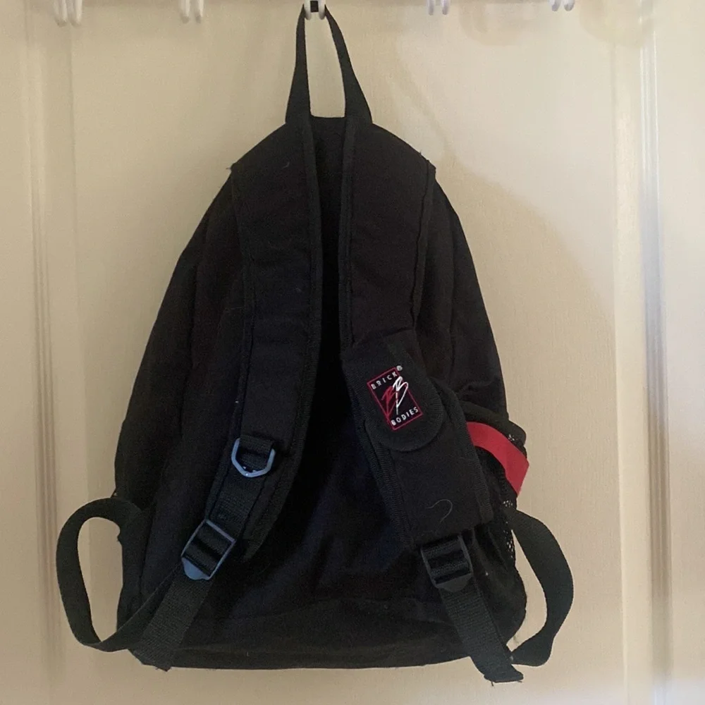 BRICK BODIES Backpack Gym Bag Black Red EUC $25